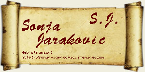 Sonja Jaraković vizit kartica